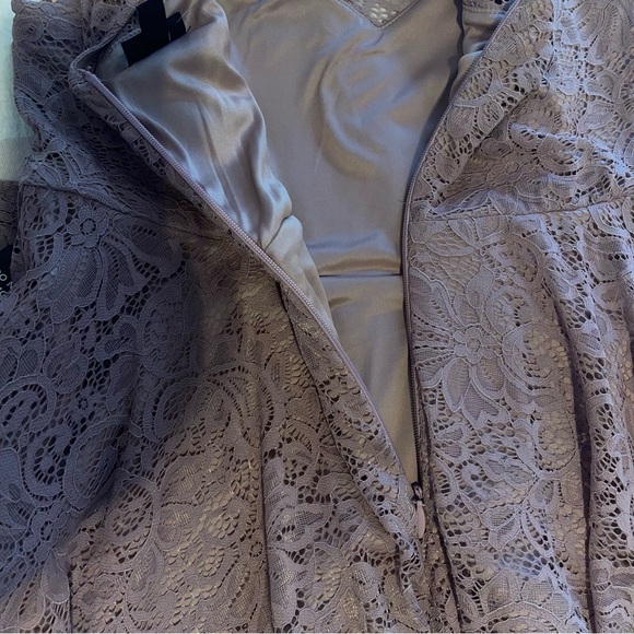 Torrid Mauve Pink Lace Mid Length Dress - Picture 8 of 15